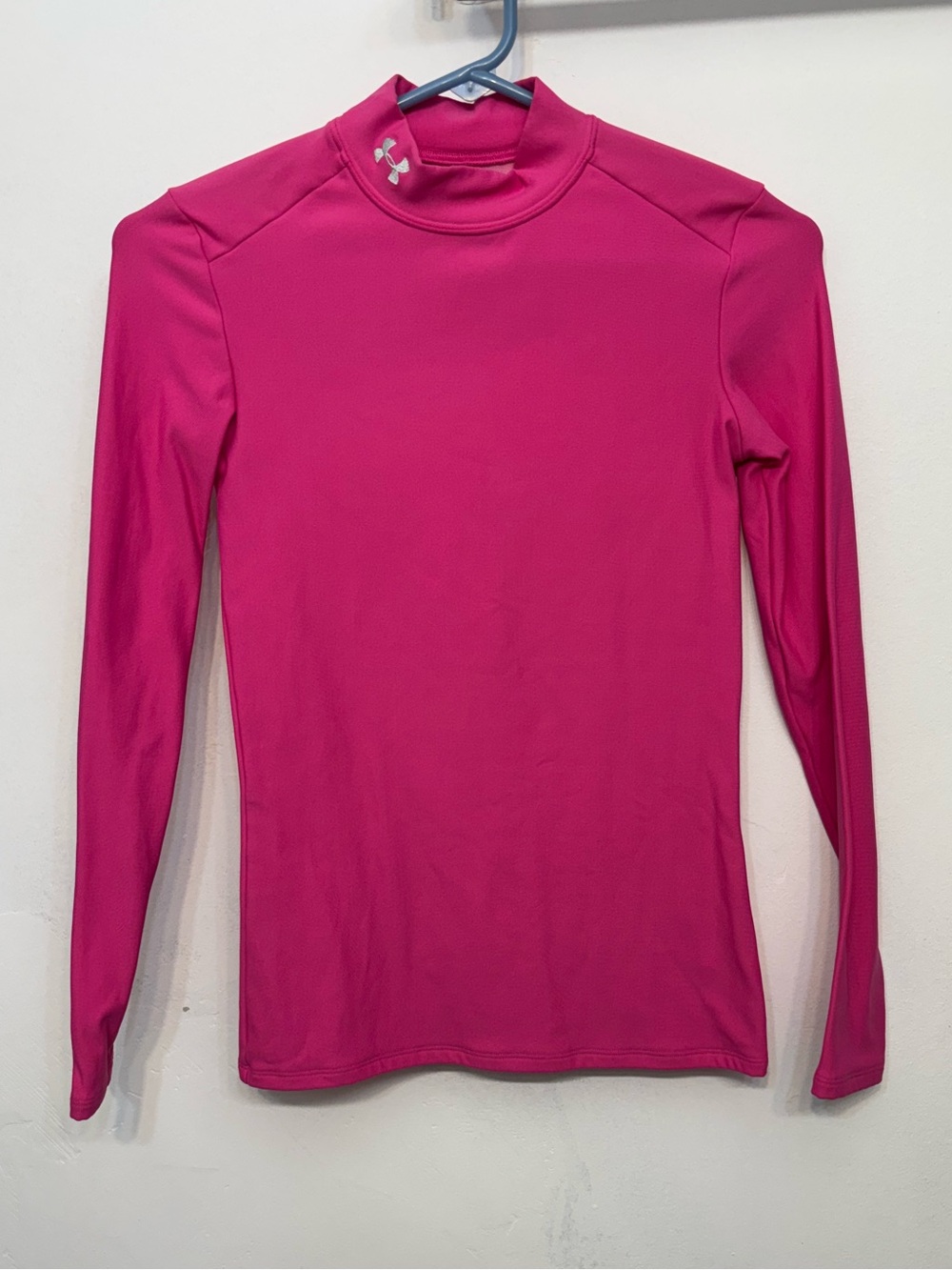 Under Armour Coldgear Pink Mock Neck Compression Long Sleeve Womens Size Small
